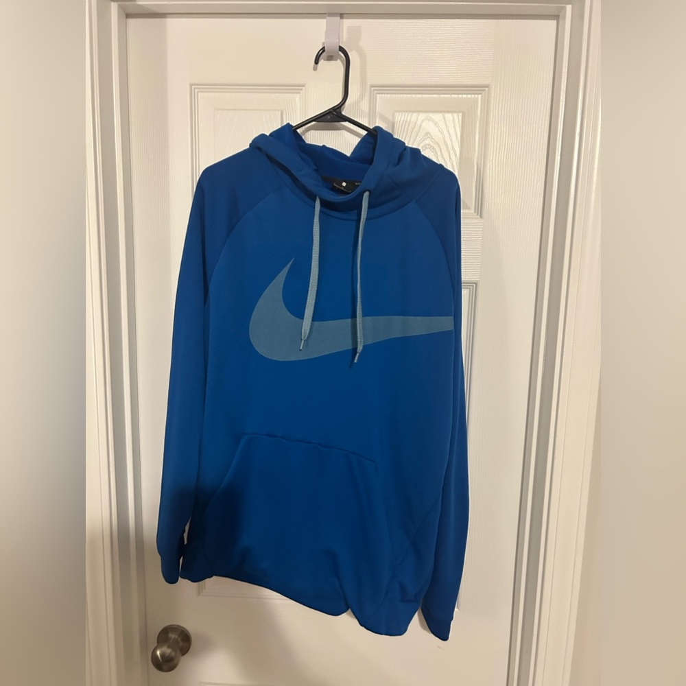 Nike Blue Swoosh Hoodie Large